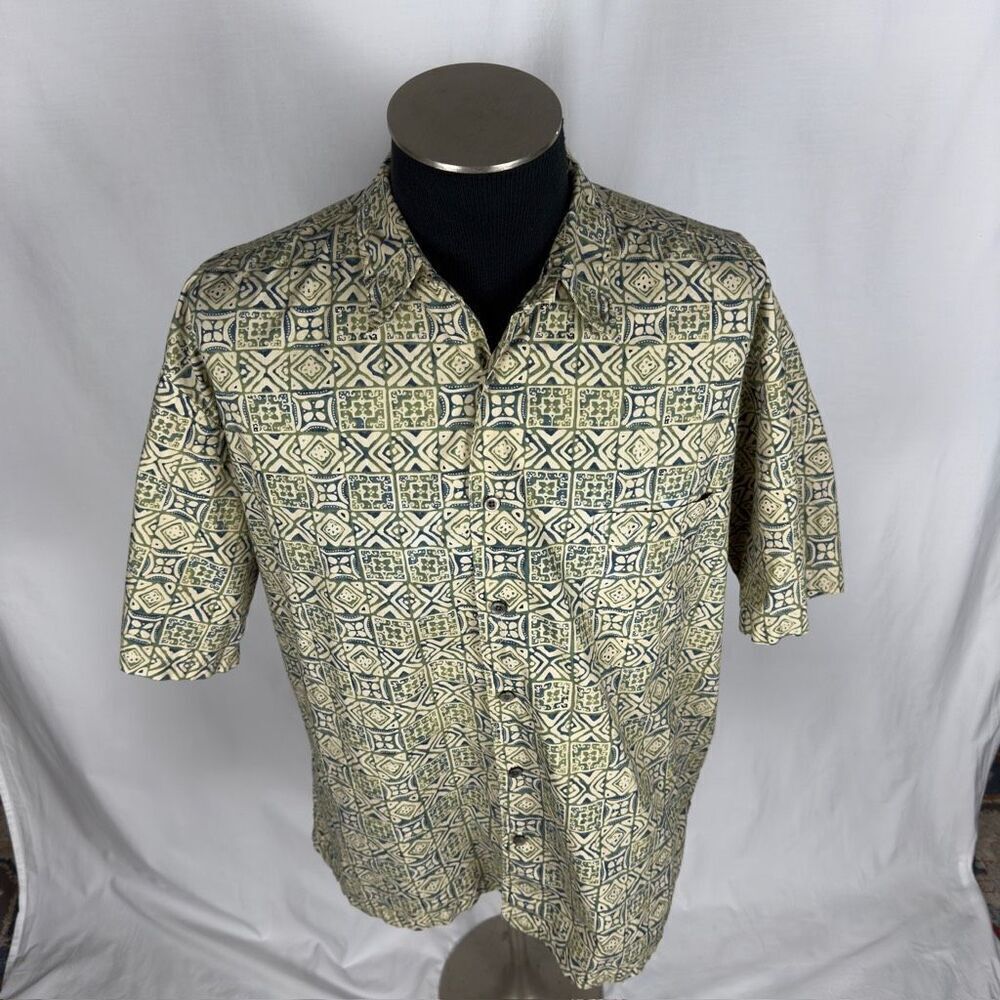Cooke Street Unique 100%‎ Cotton Green Hawaiian Shirt - Men’s XL - Picture 4 of 8